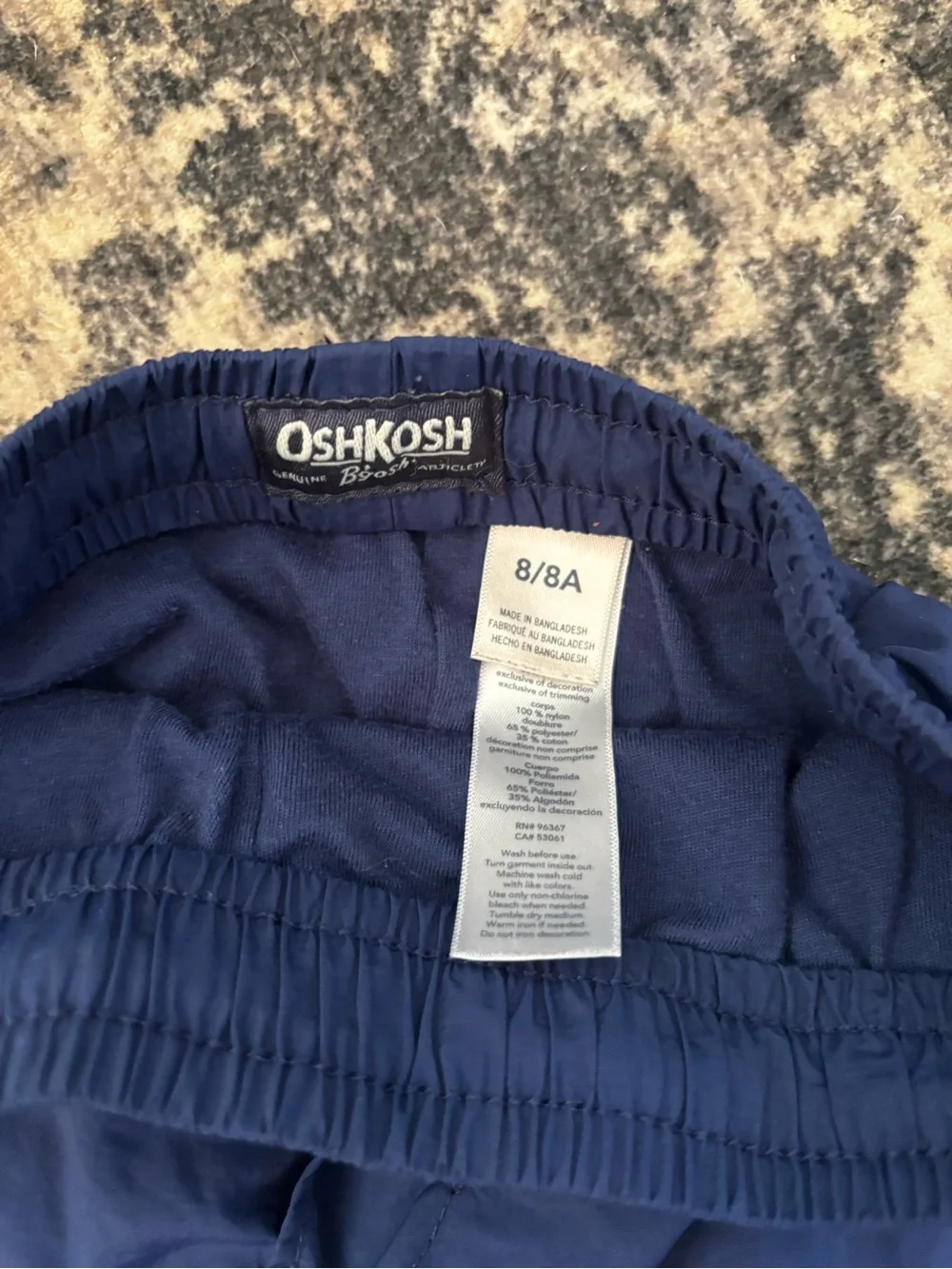 OshKosh B'gosh Navy Track Jacket & Joggers with Mustard and Coral Accents